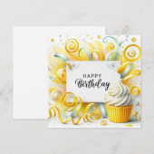 carte florale d'anniversaire heureuse (Devant / Derrière)