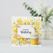 carte florale d'anniversaire heureuse (Debout devant)