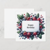 carte florale d'anniversaire heureuse (Devant / Derrière)