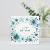 carte florale d'anniversaire heureuse (Debout devant)