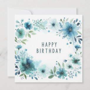 carte florale d'anniversaire heureuse