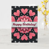 Carte florale d'anniversaire Rose (Fleur jaune)