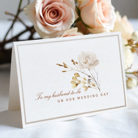 Carte florale d'automne pour le jour du mariage à 