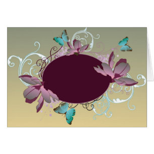 Carte florale de cadre