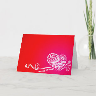 Carte florale de coeur de Valentine