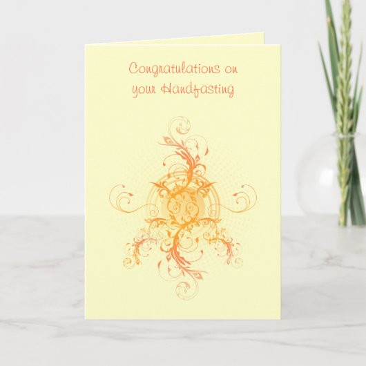 Carte florale de félicitations de Sun Handfasting (Devant)