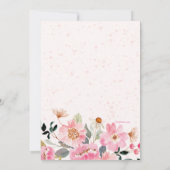 Carte florale de fête de nom (Dos)