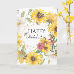 Carte florale de la Fête des mères