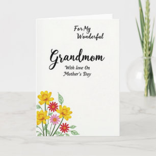Carte florale de la Fête des Mères la plus chère