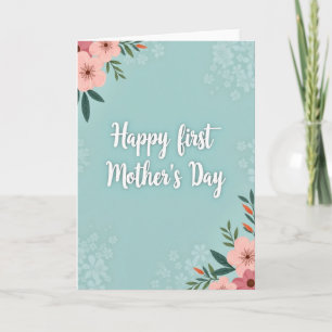 Carte Florale de la Fête des Mères Pastel
