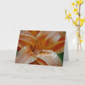 Carte florale de la plus profonde sympathie (Fleur jaune)