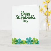 Carte florale de la Saint-Patrick joyeuse (Fleur jaune)