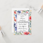 carte florale de la semaine d'appréciation du béné (Devant/Arrière en situation)