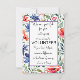 carte florale de la semaine d'appréciation du béné