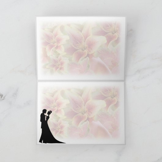 Carte florale de mariés dansants (Intérieur)