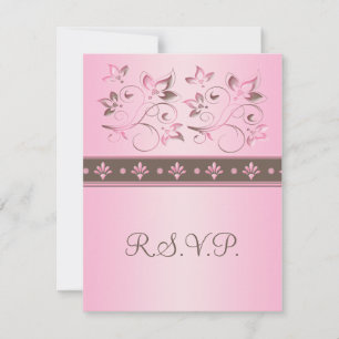Carte florale de moka et de rose RSVP
