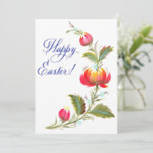 Carte florale de Pâques peinte à la main (Debout devant)