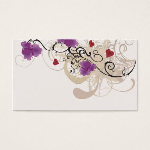 Carte florale de profil