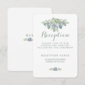 Carte florale de réception de mariage de bouquet (Devant / Derrière)