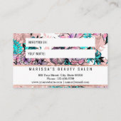 Carte florale de référence d'or rose Girly (Dos)