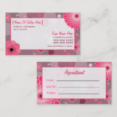 Carte florale de rendez-vous de salon de (Devant / Derrière)