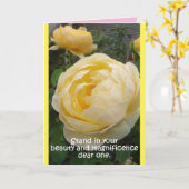 Carte florale de rose jaune de jardin de campagne (Fleur jaune)