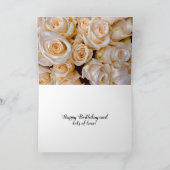 Carte Florale de Roses Blanches Modernes 20e anniv (Intérieur)