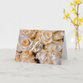 Carte Florale de Roses Blanches Modernes 50e anniv (Fleur jaune)