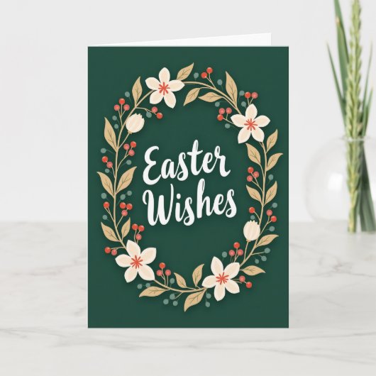 Carte florale de vœux saisonniers (Devant)