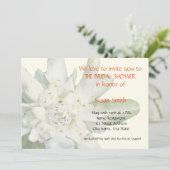 Carte florale d'invitation de Fête de la mariée (Debout devant)