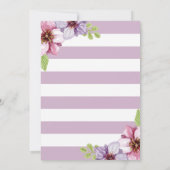 Carte florale d'invitation de partie de retraite (Dos)