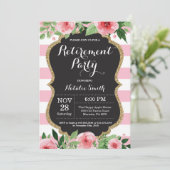 Carte florale d'invitation de partie de retraite (Debout devant)