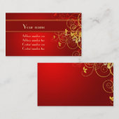 Carte florale d'or de profil (Devant / Derrière)