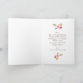 Carte florale du jour de mère d'aquarelle (Intérieur)