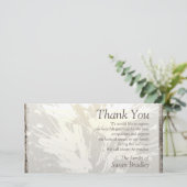 Carte florale élégante 2 du Merci P de sympathie (Debout devant)