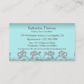 Carte florale élégante chic de spa de remous (Dos)