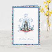 Carte florale élégante de la Vierge Marie religieu (Fleur jaune)