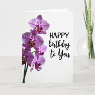 Carte florale élégante rayée