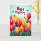Carte florale ensoleillée joyeuse (Fleur jaune)
