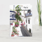 Carte Florale Espagnol Anniversaire (Devant)
