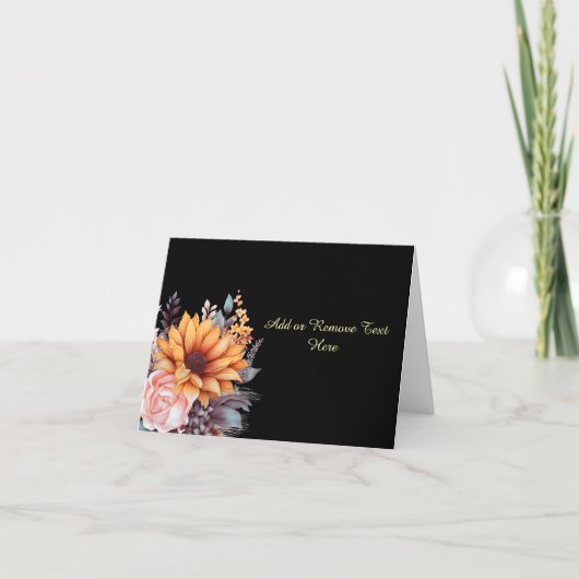 Carte florale flanc simple et élégante (Devant)