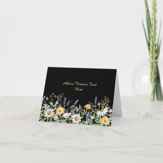 Carte florale flanc simple et élégante (Devant)