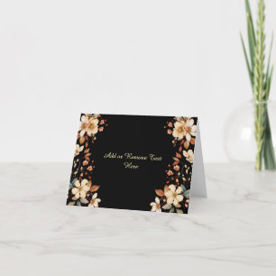 Carte florale flanc simple et élégante