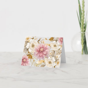 Carte florale flanc simple et élégante