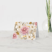 Carte florale flanc simple et élégante (Dos)
