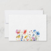 Carte florale fleur sauvage personnalisée (Dos)