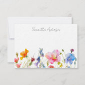 Carte florale Fleur sauvage plat personnalisée (Devant)