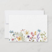Carte florale Fleur sauvage plat personnalisée (Dos)