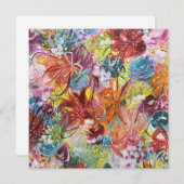 Carte Florale Fleurs Lumineuses (Devant / Derrière)