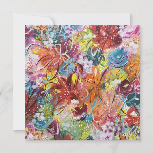 Carte Florale Fleurs Lumineuses (Devant)